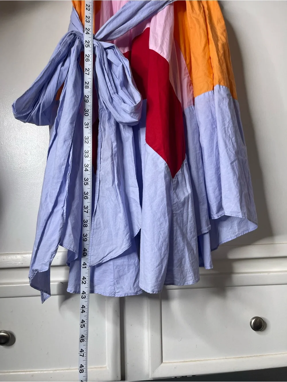 INA Colorblock Asymmetric Sleeveless Midi Shirtdress Small - Picture 9 of 9